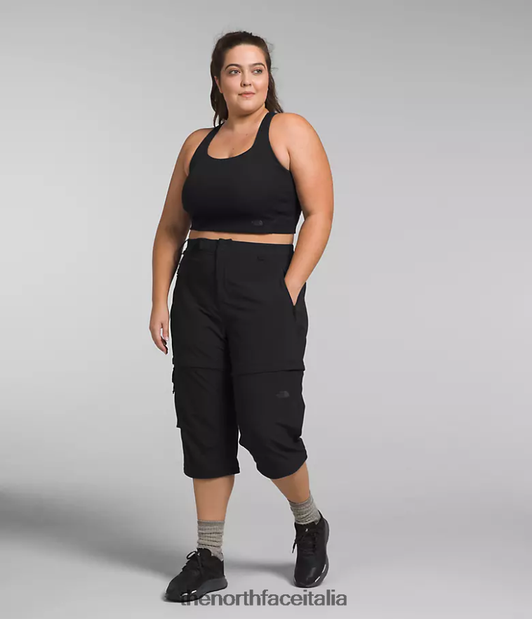 The North Face vestiario 460N8D59 grazie nero donne più pantaloni con cerniera Bridgeway