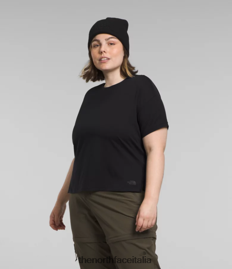 The North Face vestiario 460N8D623 grazie nero donne più la maglietta a maniche corte Dawndream