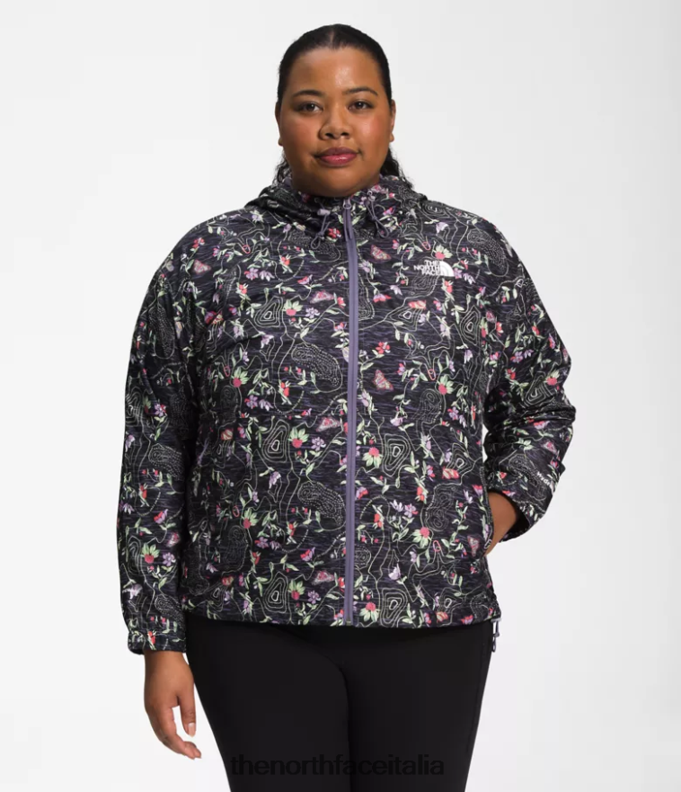 The North Face vestiario 460N8D734 tnf stampa iwd nera donne più giacca Hydrenaline 2000