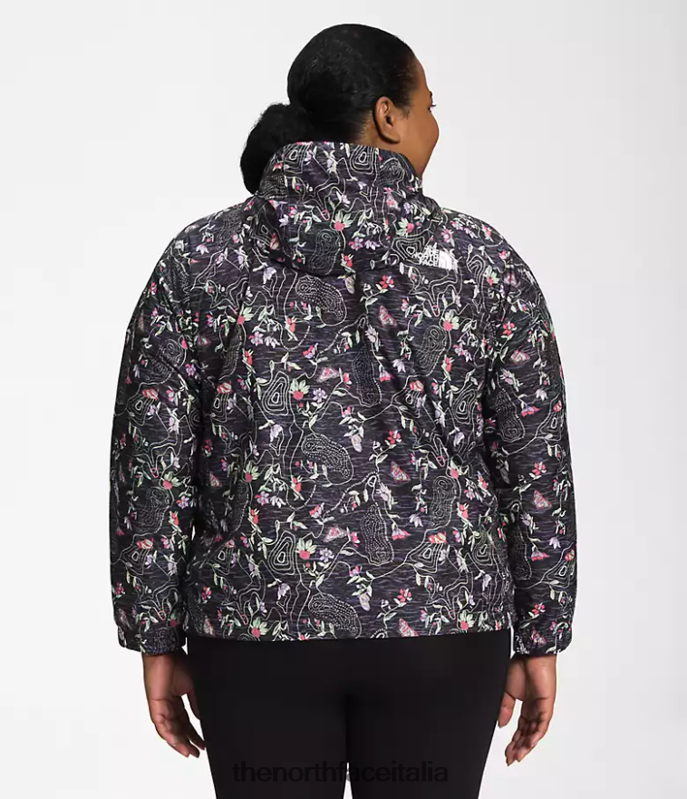 The North Face vestiario 460N8D734 tnf stampa iwd nera donne più giacca Hydrenaline 2000