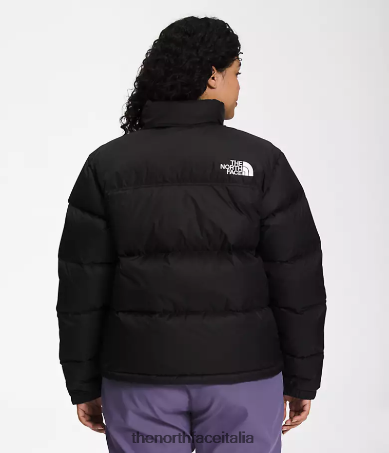The North Face vestiario 460N8D796 tnf riciclato nero donne più giacca retrò nuptse del 1996