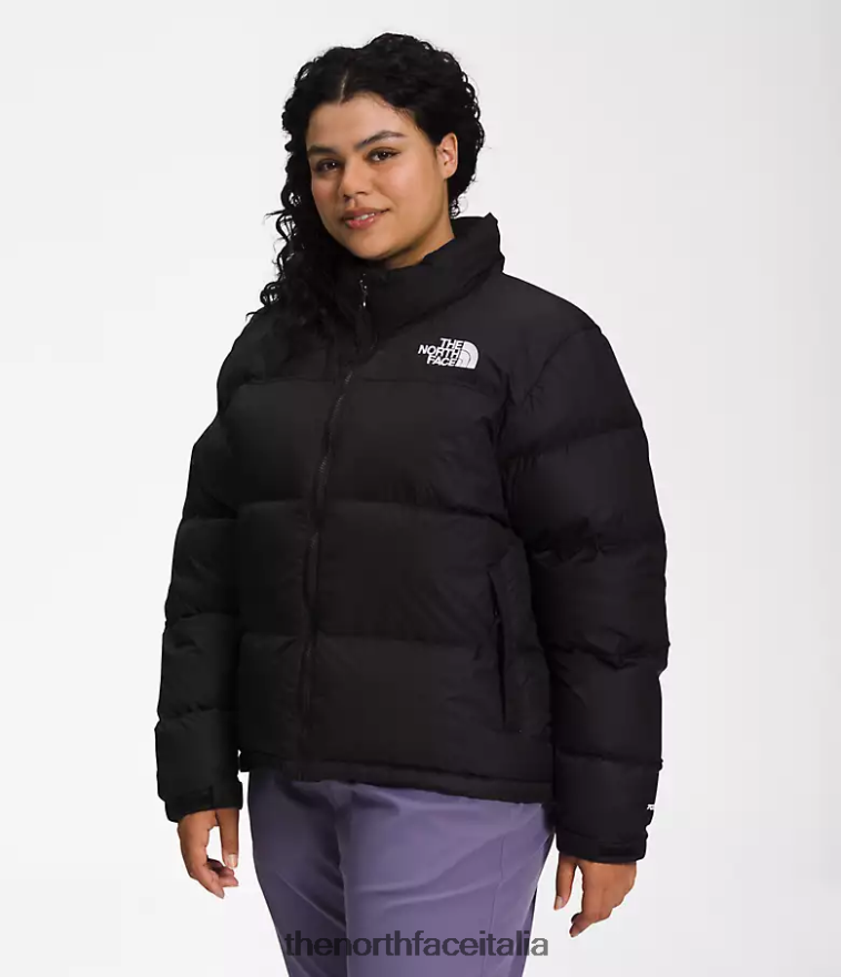The North Face vestiario 460N8D796 tnf riciclato nero donne più giacca retrò nuptse del 1996