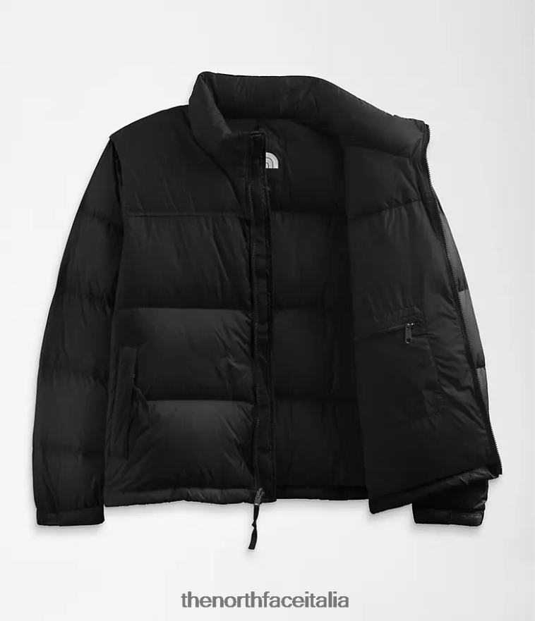 The North Face vestiario 460N8D796 tnf riciclato nero donne più giacca retrò nuptse del 1996