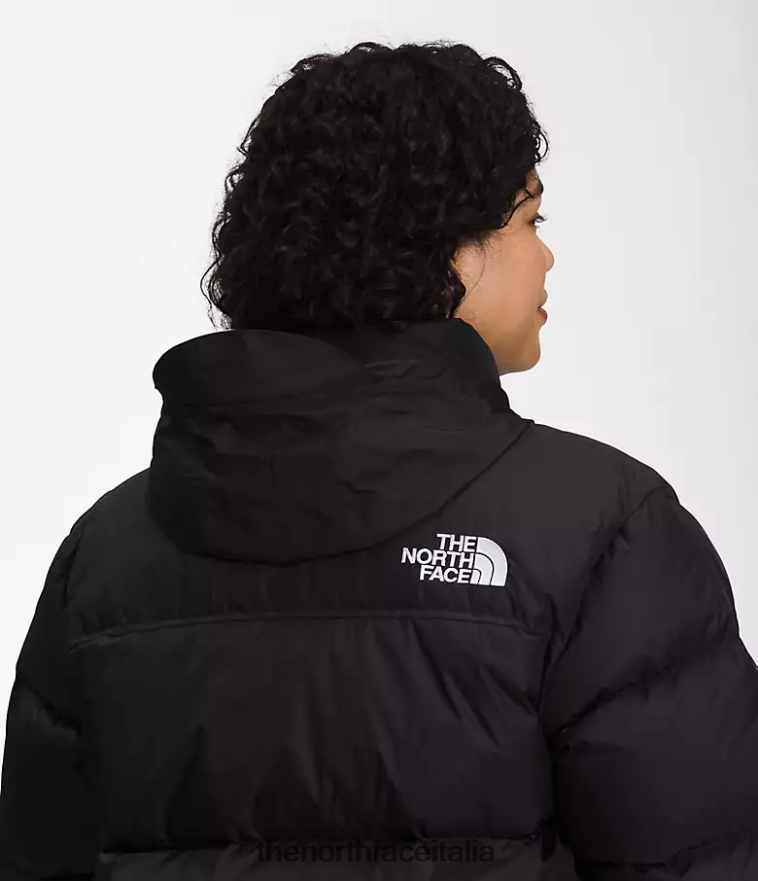 The North Face vestiario 460N8D796 tnf riciclato nero donne più giacca retrò nuptse del 1996