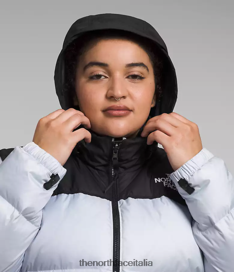 The North Face vestiario 460N8D797 pervinca polveroso/nero tnf donne più giacca retrò nuptse del 1996