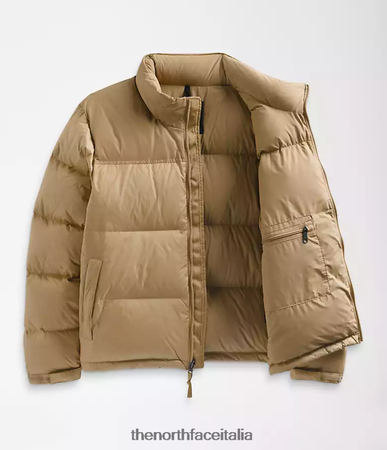The North Face vestiario 460N8D800 pietra kaki donne più giacca retrò nuptse del 1996