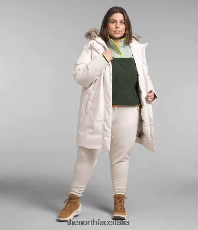 The North Face vestiario 460N8D967 gardenia bianca donne più parka artico
