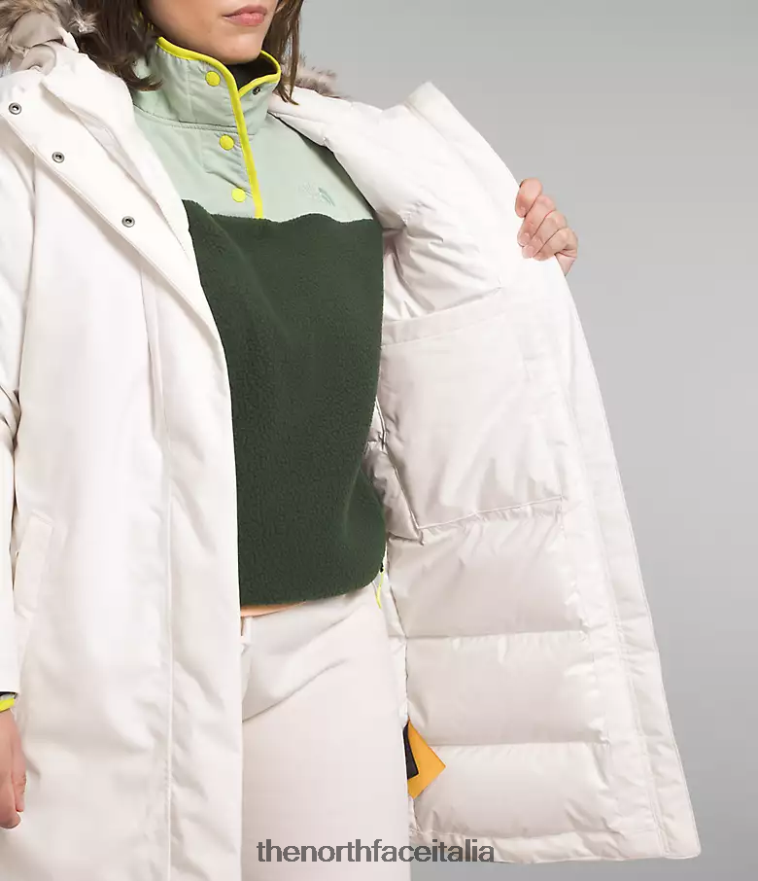 The North Face vestiario 460N8D967 gardenia bianca donne più parka artico