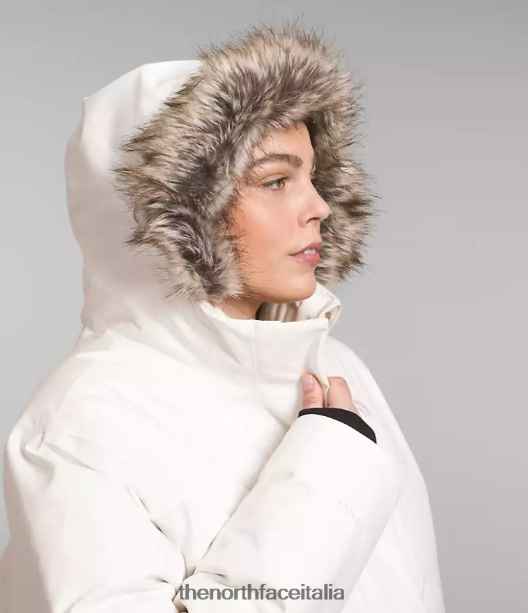 The North Face vestiario 460N8D967 gardenia bianca donne più parka artico