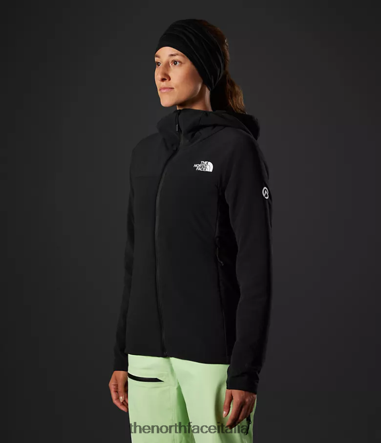 The North Face vestiario 460N8D321 grazie nero donne Felpa con cappuccio ibrida Casaval della serie Summit