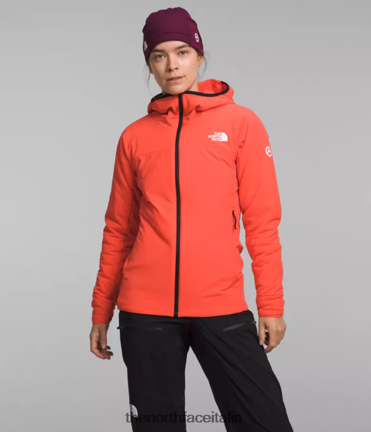 The North Face vestiario 460N8D322 arancione radioso donne Felpa con cappuccio ibrida Casaval della serie Summit