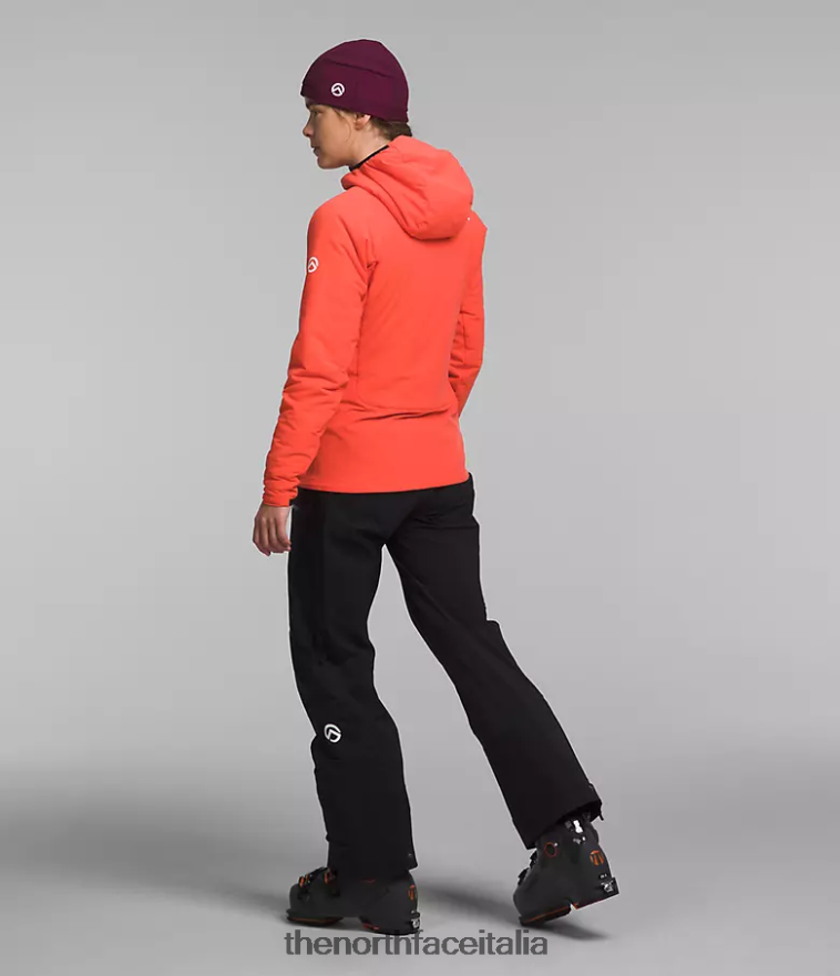 The North Face vestiario 460N8D322 arancione radioso donne Felpa con cappuccio ibrida Casaval della serie Summit