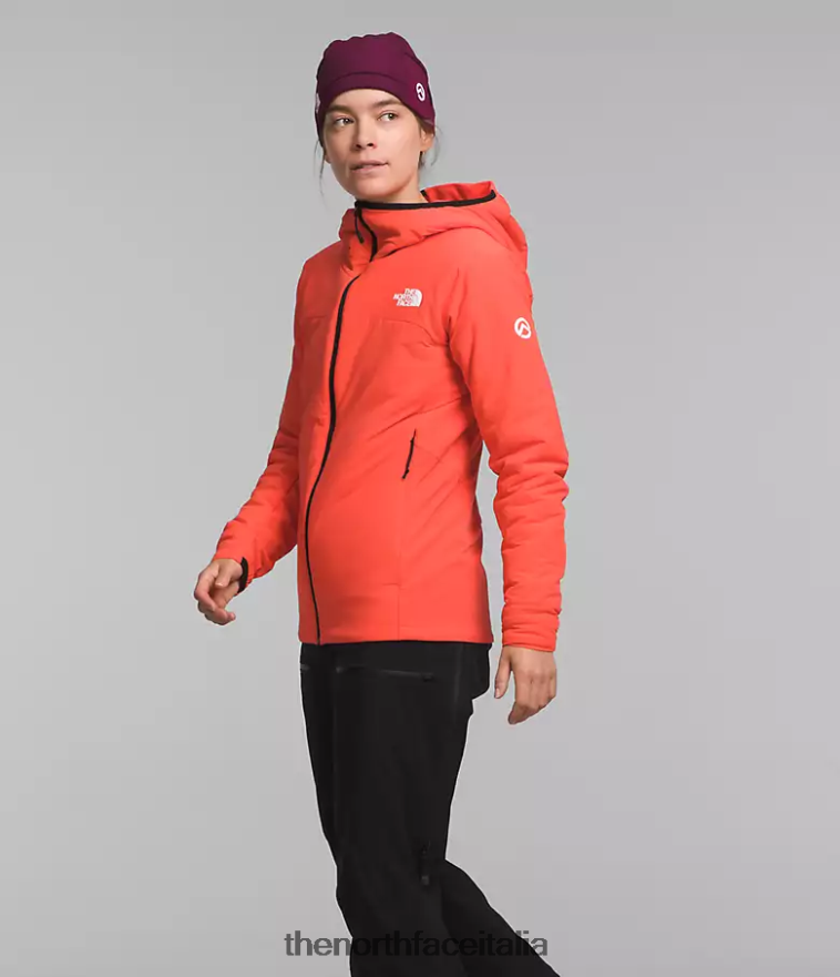 The North Face vestiario 460N8D322 arancione radioso donne Felpa con cappuccio ibrida Casaval della serie Summit