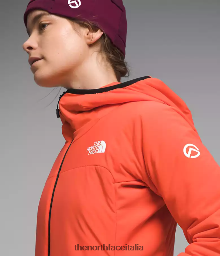 The North Face vestiario 460N8D322 arancione radioso donne Felpa con cappuccio ibrida Casaval della serie Summit