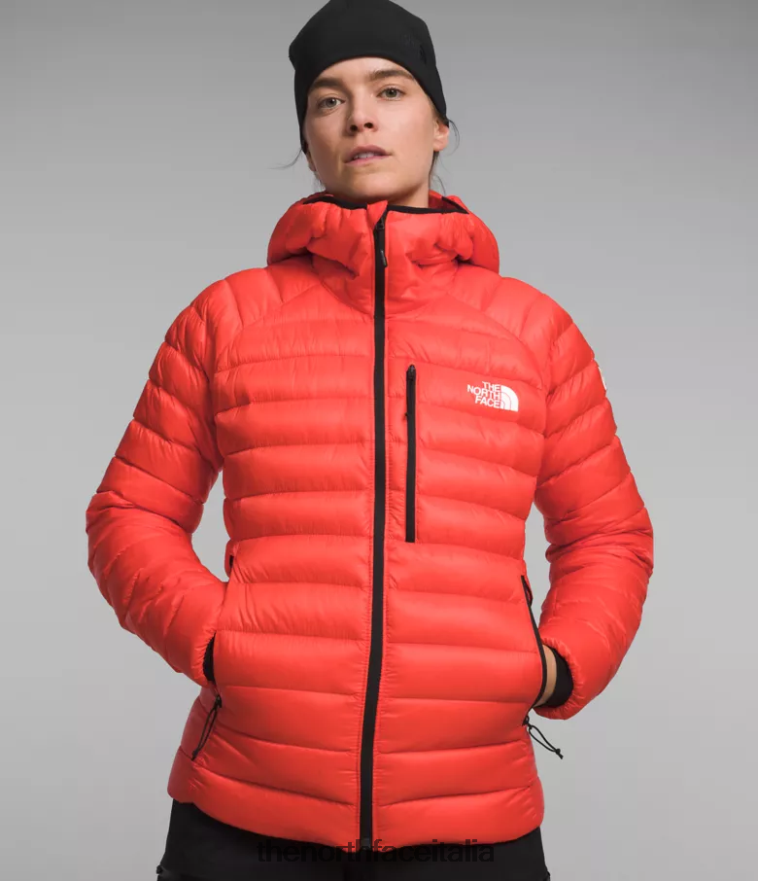 The North Face vestiario 460N8D669 arancione radioso donne Felpa con cappuccio Breithorn della serie Summit