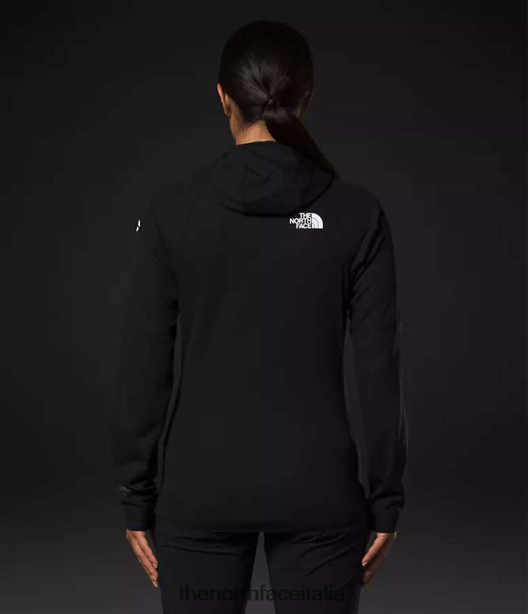 The North Face vestiario 460N8D737 grazie nero donne Felpa con cappuccio e zip intera Summit Series Futurefleece