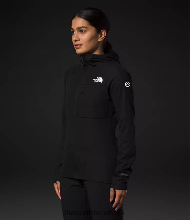 The North Face vestiario 460N8D737 grazie nero donne Felpa con cappuccio e zip intera Summit Series Futurefleece