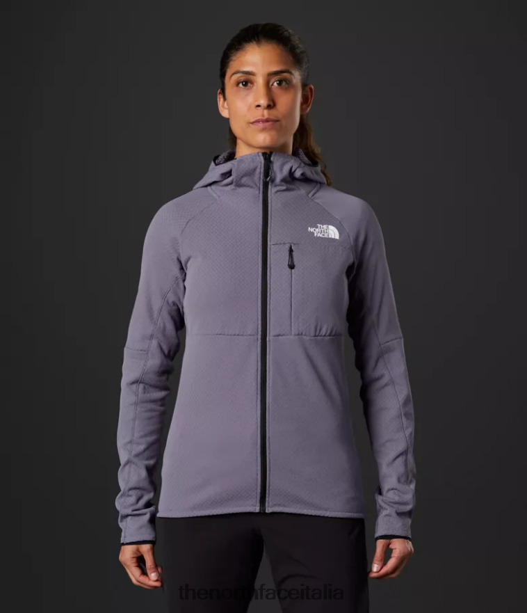 The North Face vestiario 460N8D738 ardesia lunare donne Felpa con cappuccio e zip intera Summit Series Futurefleece