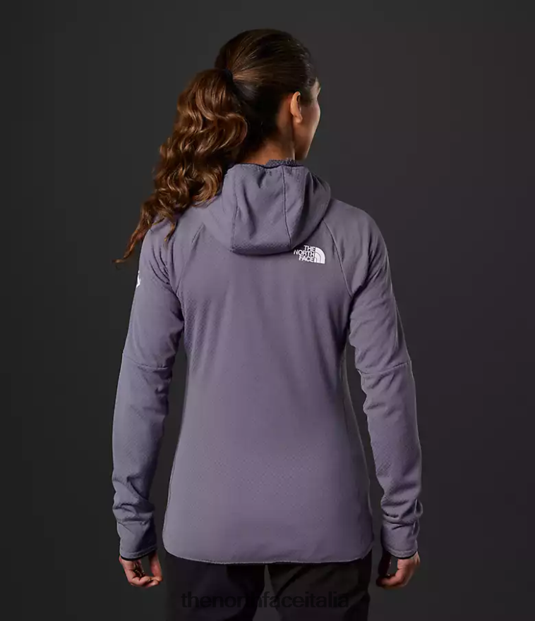 The North Face vestiario 460N8D738 ardesia lunare donne Felpa con cappuccio e zip intera Summit Series Futurefleece