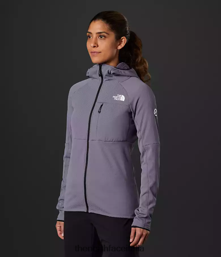 The North Face vestiario 460N8D738 ardesia lunare donne Felpa con cappuccio e zip intera Summit Series Futurefleece