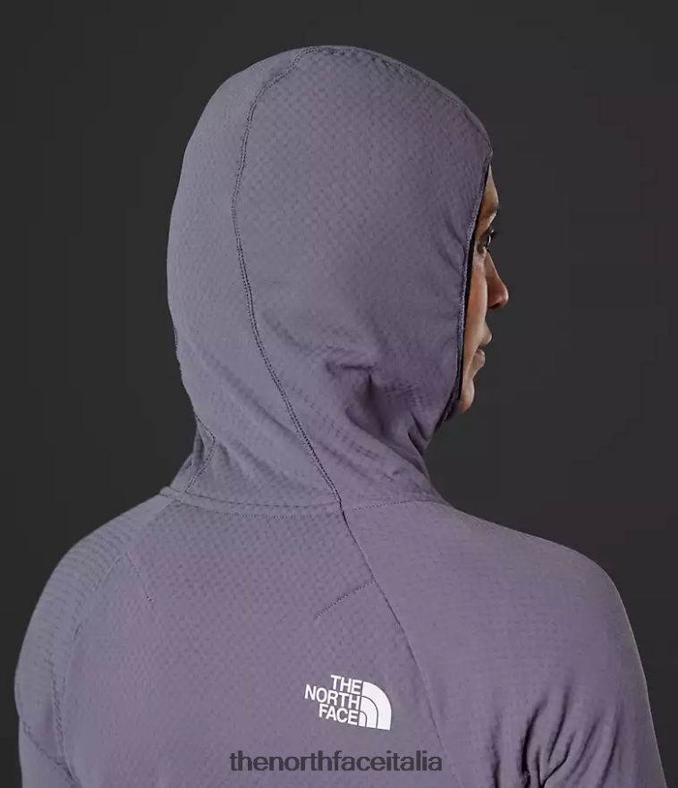 The North Face vestiario 460N8D738 ardesia lunare donne Felpa con cappuccio e zip intera Summit Series Futurefleece
