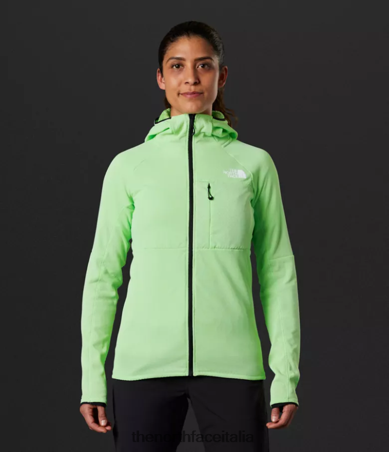 The North Face vestiario 460N8D739 patina verde donne Felpa con cappuccio e zip intera Summit Series Futurefleece