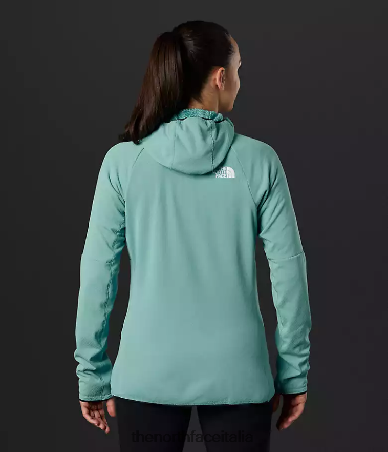 The North Face vestiario 460N8D740 acque della barriera corallina donne Felpa con cappuccio e zip intera Summit Series Futurefleece