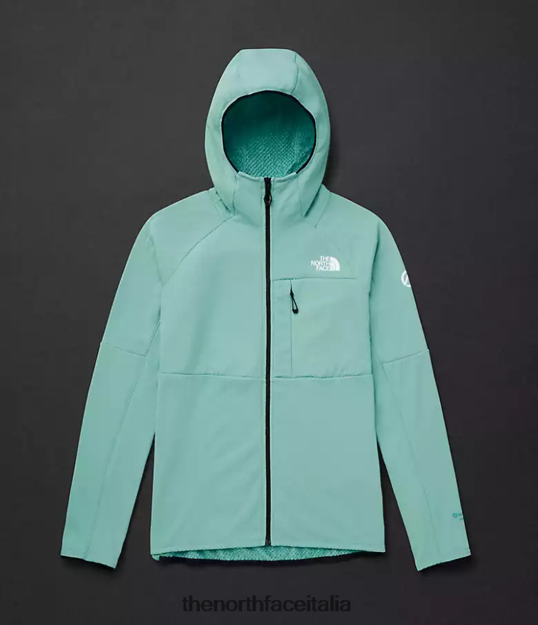 The North Face vestiario 460N8D740 acque della barriera corallina donne Felpa con cappuccio e zip intera Summit Series Futurefleece