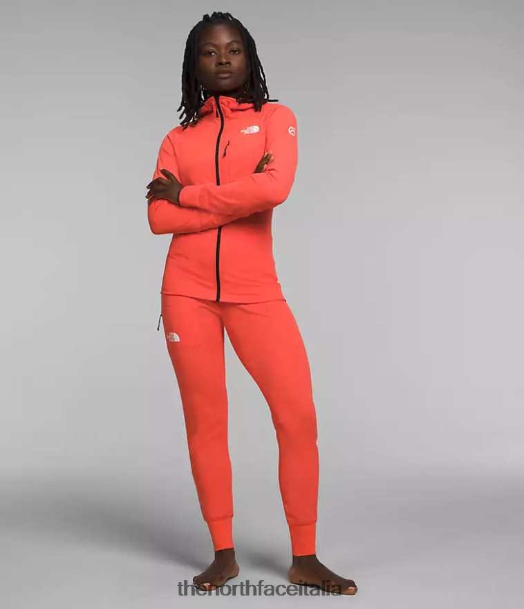 The North Face vestiario 460N8D899 arancione radioso donne Pantaloni in pile del futuro della serie Summit