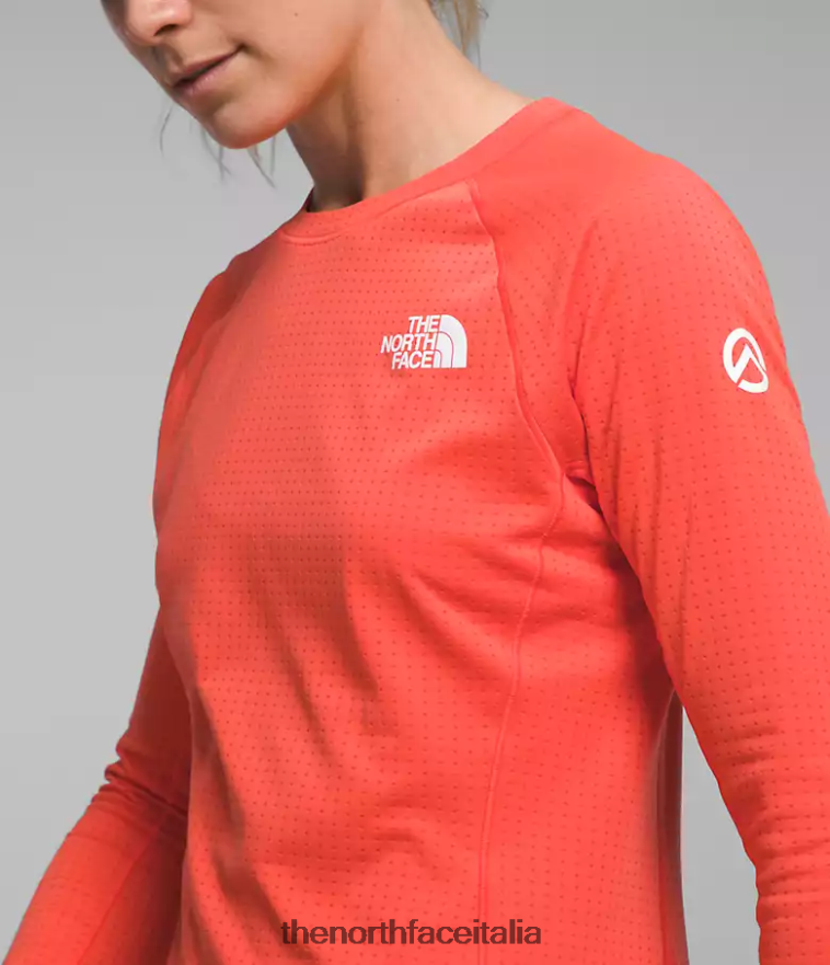 The North Face vestiario 460N8D902 arancione radioso donne equipaggio Summit Series Pro 120