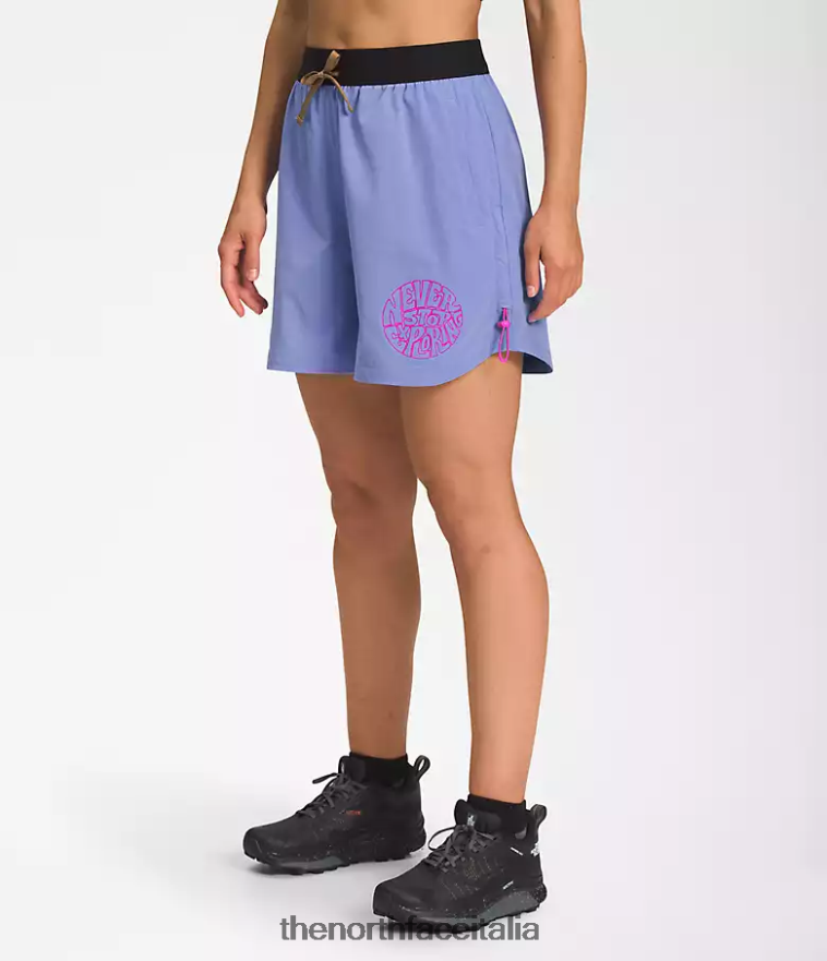 The North Face vestiario 460N8D624 pervinca intenso/marrone chiaro donne pantaloncini da trailwear okt