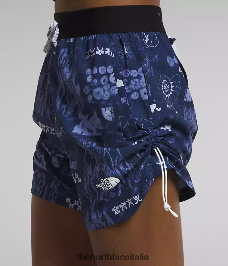 The North Face vestiario 460N8D625 stampa Summit Navy Nature Remix donne pantaloncini da trailwear okt