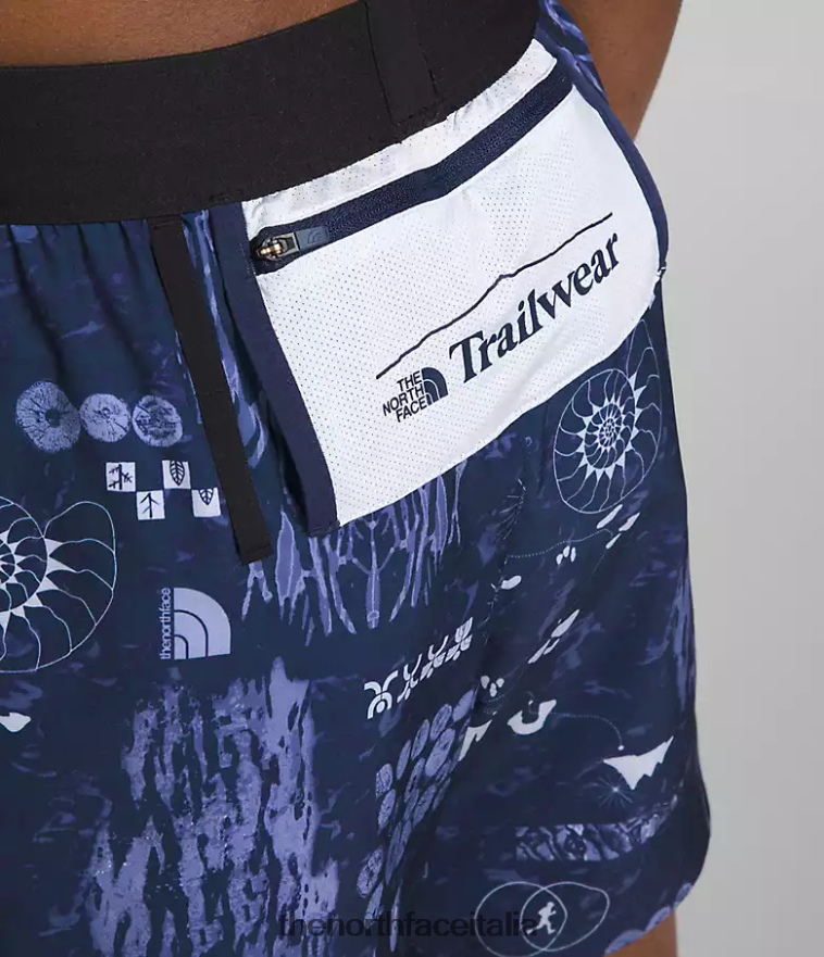 The North Face vestiario 460N8D625 stampa Summit Navy Nature Remix donne pantaloncini da trailwear okt