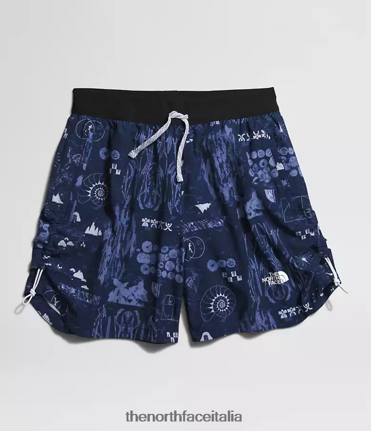 The North Face vestiario 460N8D625 stampa Summit Navy Nature Remix donne pantaloncini da trailwear okt