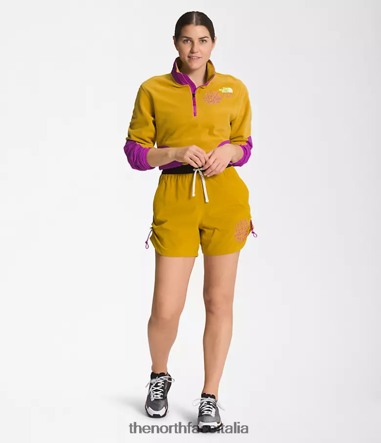 The North Face vestiario 460N8D626 giallo legno di freccia/bianco gardenia donne pantaloncini da trailwear okt