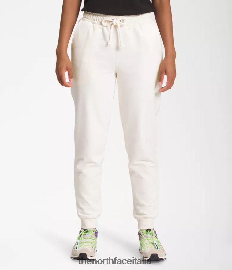 The North Face vestiario 460N8D333 gardenia bianca donne pantaloni da jogging con toppe tradizionali
