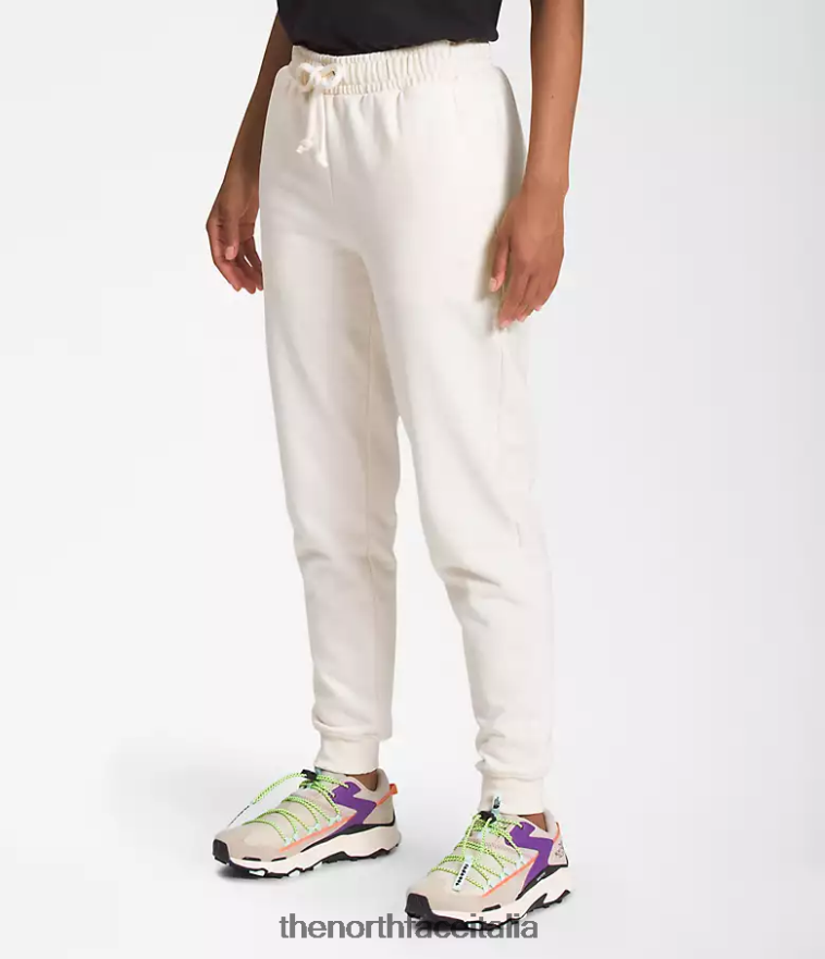 The North Face vestiario 460N8D333 gardenia bianca donne pantaloni da jogging con toppe tradizionali