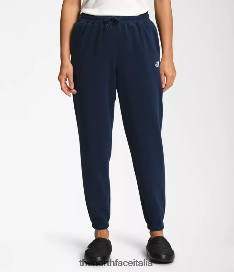 The North Face vestiario 460N8D975 summit blu navy/tnf bianco donne Pantaloni della tuta in pile a mezza cupola