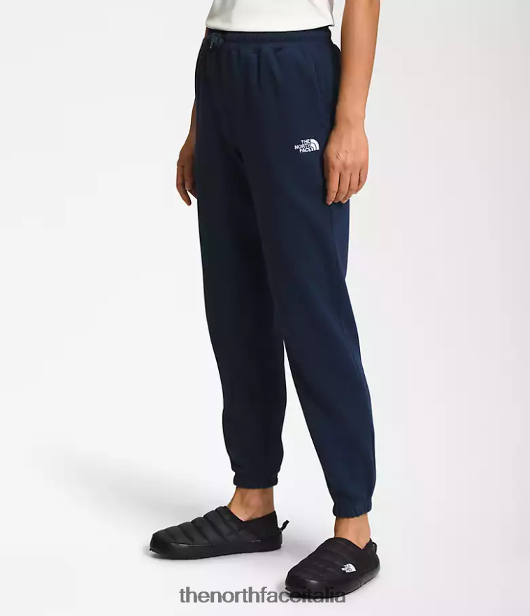 The North Face vestiario 460N8D975 summit blu navy/tnf bianco donne Pantaloni della tuta in pile a mezza cupola