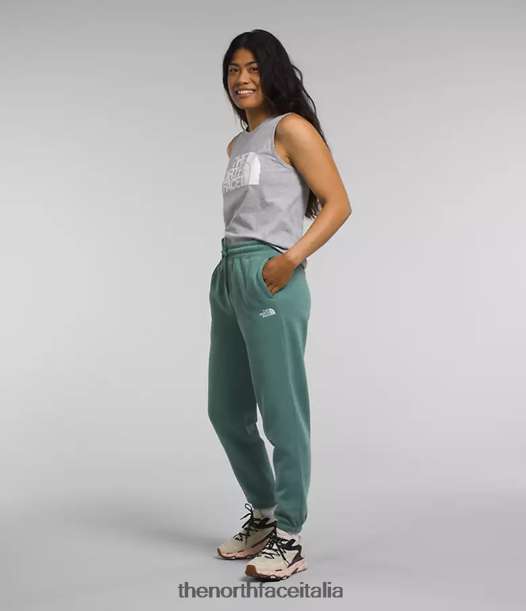The North Face vestiario 460N8D976 salvia scuro/tnf bianco donne Pantaloni della tuta in pile a mezza cupola