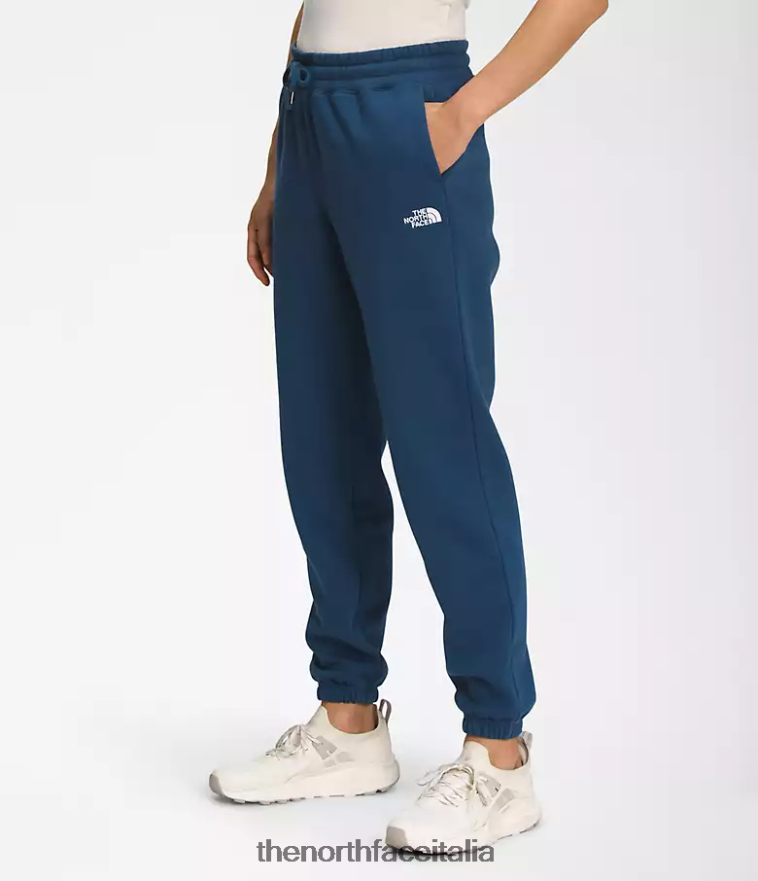 The North Face vestiario 460N8D979 blu ombreggiato/bianco tnf donne Pantaloni della tuta in pile a mezza cupola