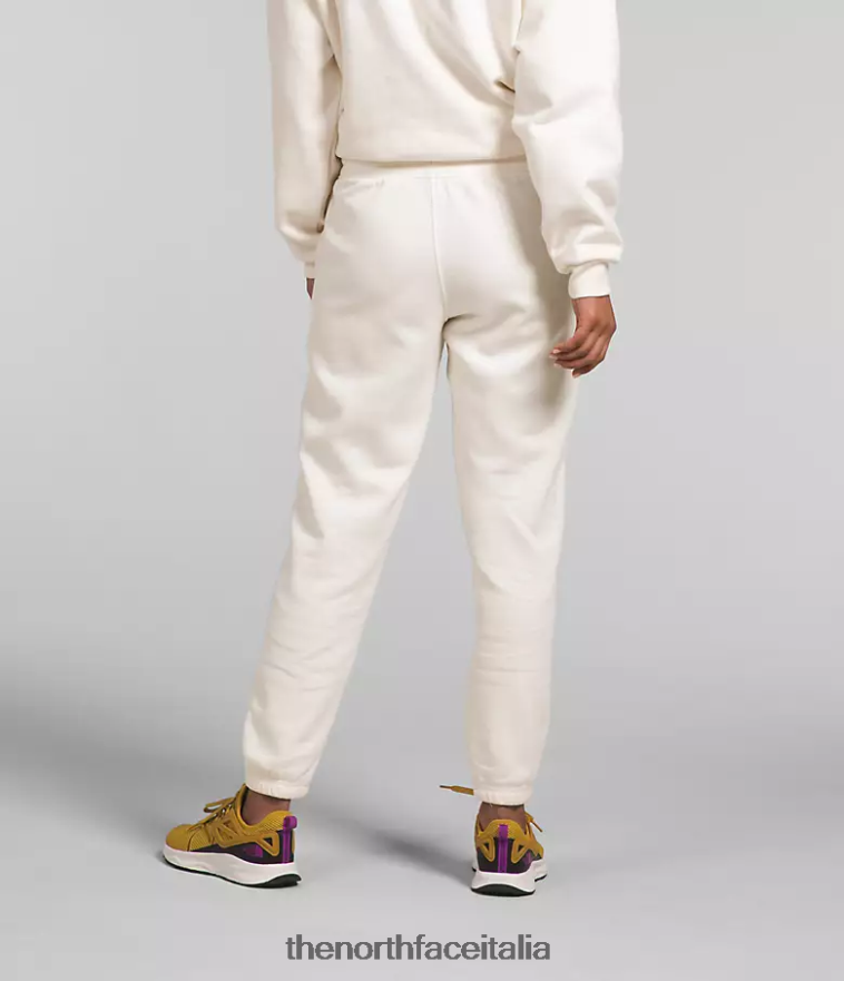 The North Face vestiario 460N8D980 gardenia bianco/tnf nero donne Pantaloni della tuta in pile a mezza cupola