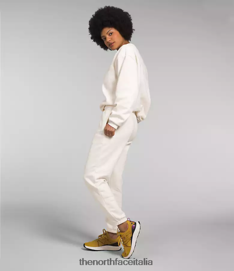 The North Face vestiario 460N8D980 gardenia bianco/tnf nero donne Pantaloni della tuta in pile a mezza cupola
