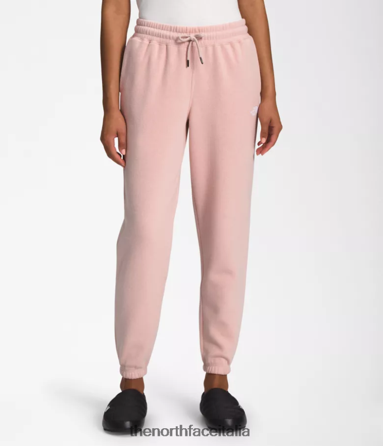The North Face vestiario 460N8D981 rosa muschio/tnf bianco donne Pantaloni della tuta in pile a mezza cupola - Clicca l'immagine per chiudere