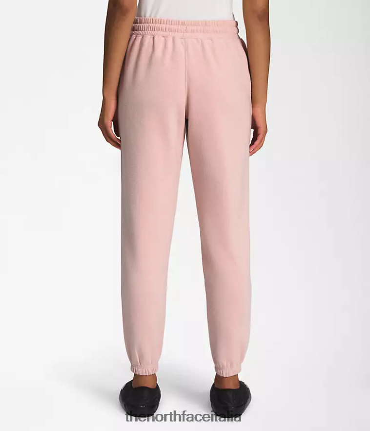 The North Face vestiario 460N8D981 rosa muschio/tnf bianco donne Pantaloni della tuta in pile a mezza cupola