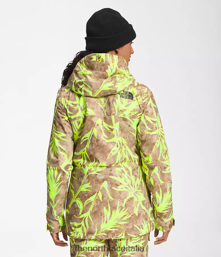The North Face vestiario 460N8D1175 stampa a pennello pratico marrone prateria donne Giacca triclimatica Thermoball Eco Snow