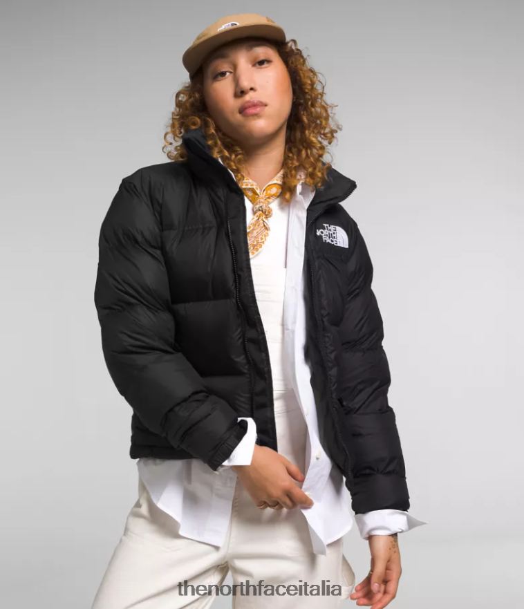 The North Face vestiario 460N8D723 tnf riciclato nero donne Giacca nuptse retrò del 1996