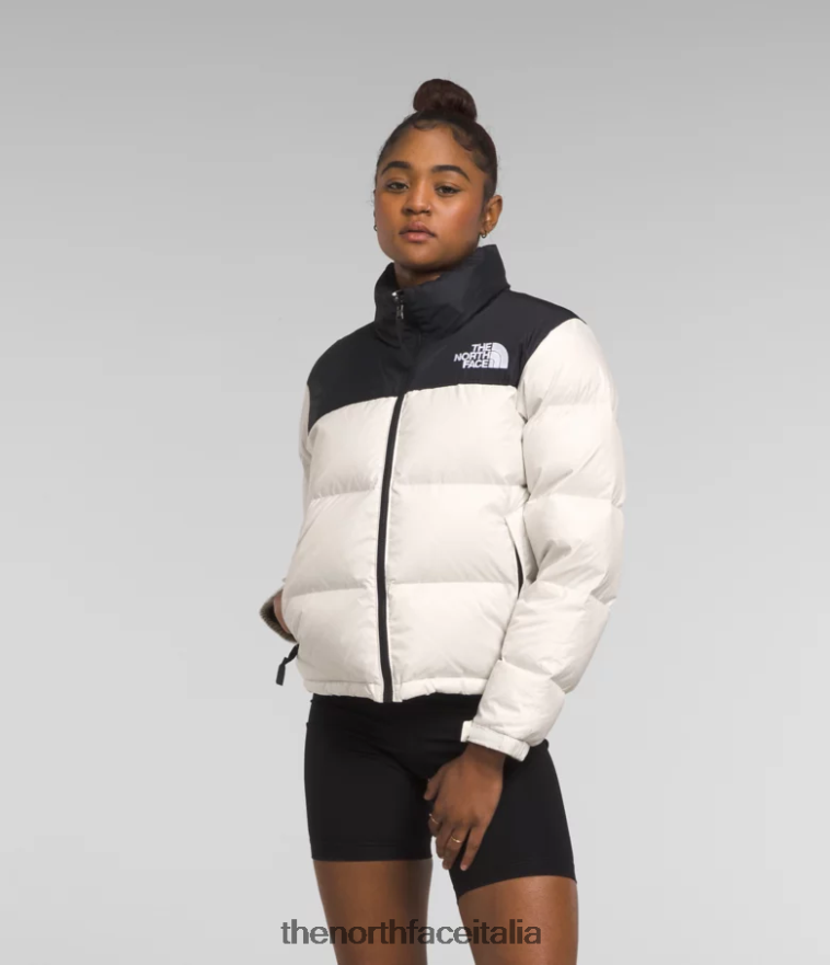 The North Face vestiario 460N8D724 gardenia bianca donne Giacca nuptse retrò del 1996