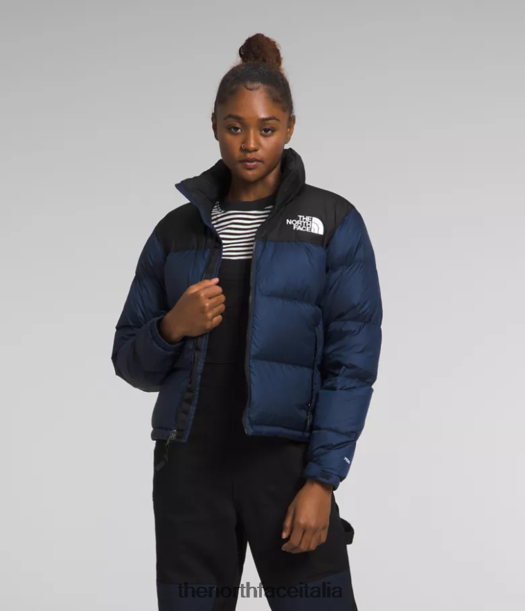 The North Face vestiario 460N8D726 summit blu scuro/tnf nero donne Giacca nuptse retrò del 1996