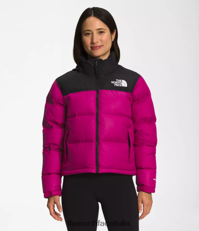 The North Face vestiario 460N8D728 rosa fucsia donne Giacca nuptse retrò del 1996